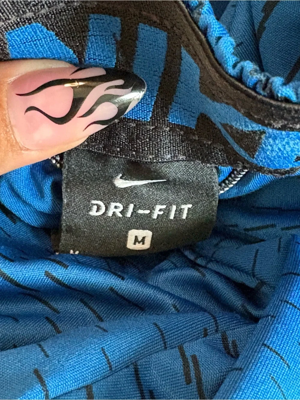 Nike Blue Dri-FIT Athletic Shorts with Black Accents